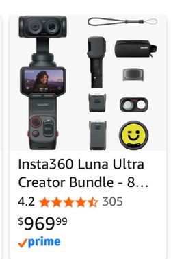 Insta360 Luna Ultra Creator Bundle + Black Mist Filter