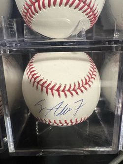 Jo Adell signed baseball