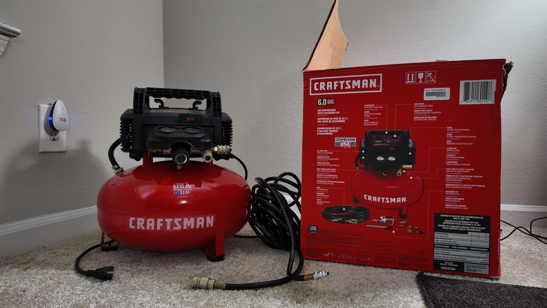  Craftsman 6.0gal air compressor