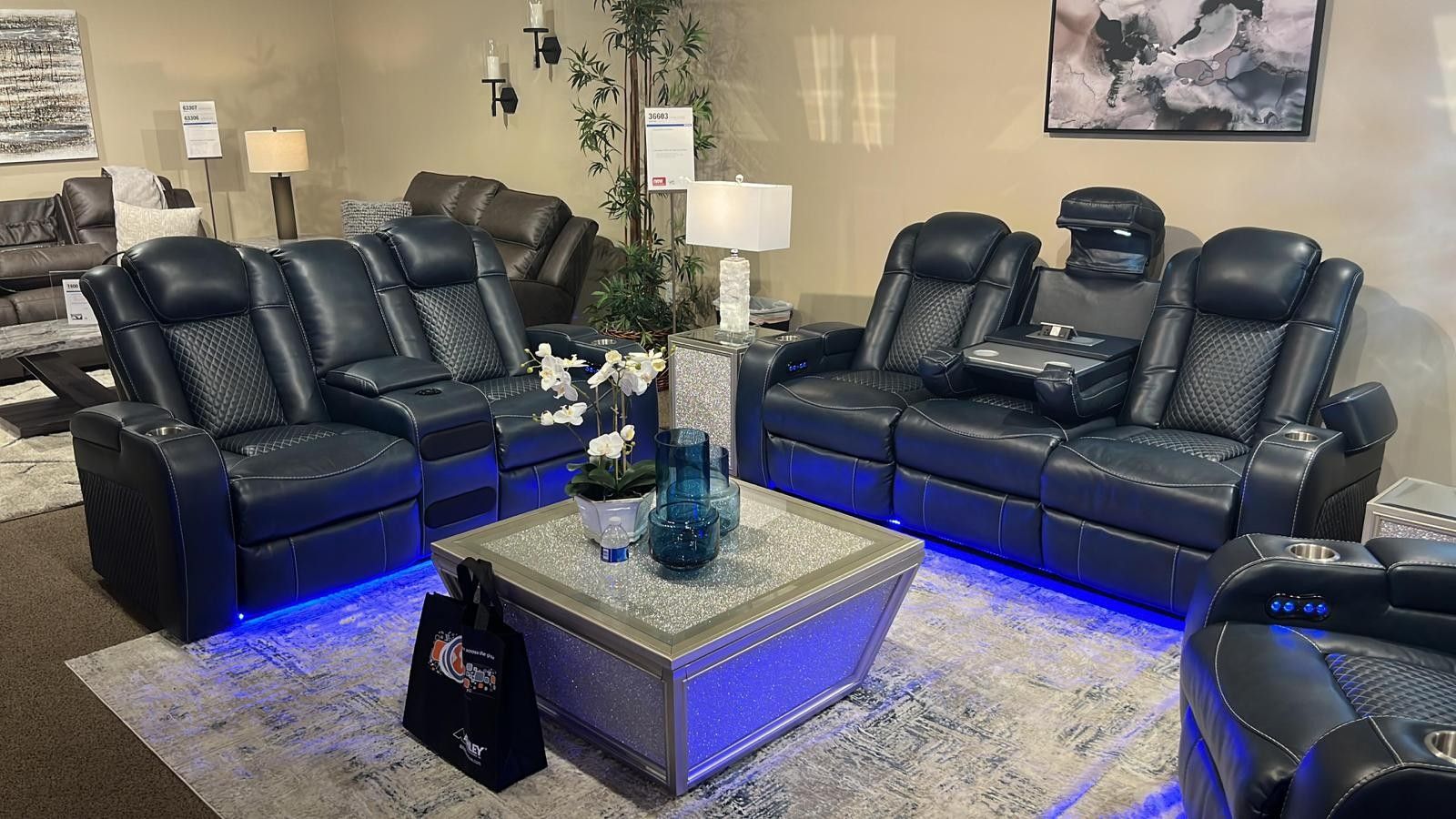 New 💐 $20 Down Payment Finance 💐Fyne Dyme Power Reclining Living Room Set ( Sofa & Loveseat )