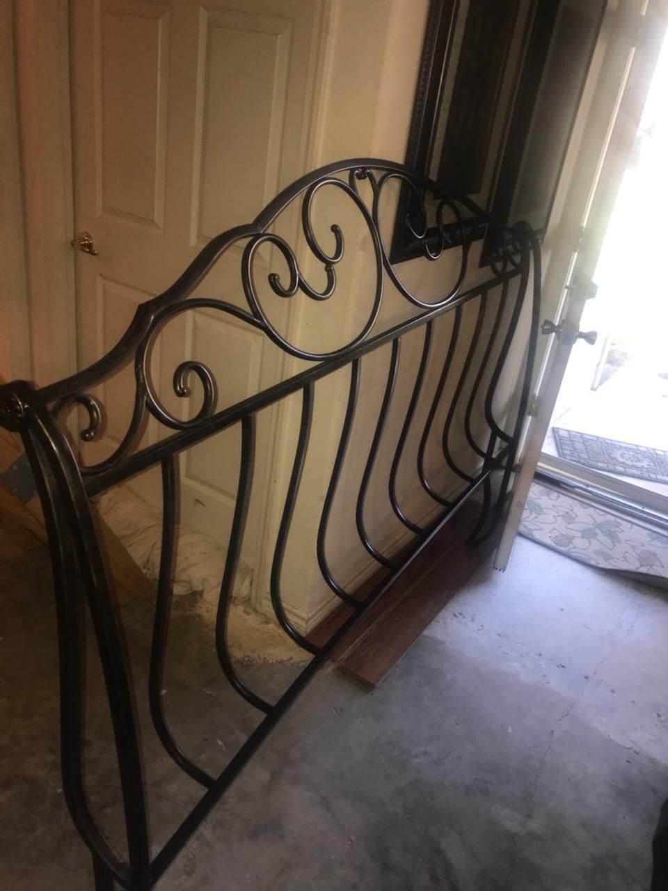 King rod iron headboard only