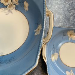 CR Tielsch-Altwasser 36 Germany 2 piece set Antique Dishes Large 8 1/2”x7 1/2” Small 5”x4 1/2”