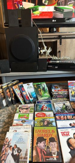 SURROUND SOUND BLUE RAY DVD PLAYER AND MOVIES
