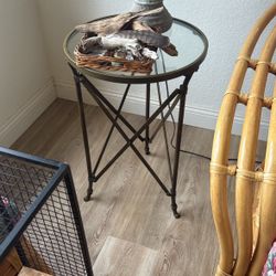 ANTIQUE FOOTED TABLE