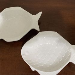 Two Vintage Fish Ironstone Dishes 
