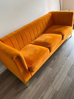 3 seated velvet sofa couch