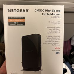 New Netgear CM500 High Speed Cable Modem