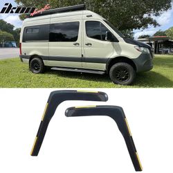 Fits 2019-2025 Benz W907 Sprinter In-Channel Window Visors Vent Rain Deflectors PC
