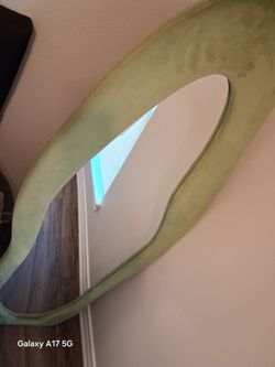 Green velvet mirror