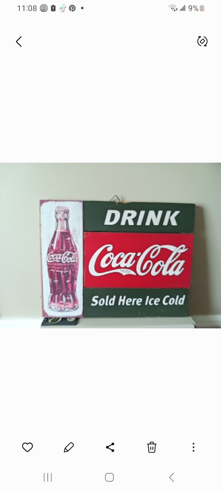 Wooden Coca-Cola Sign