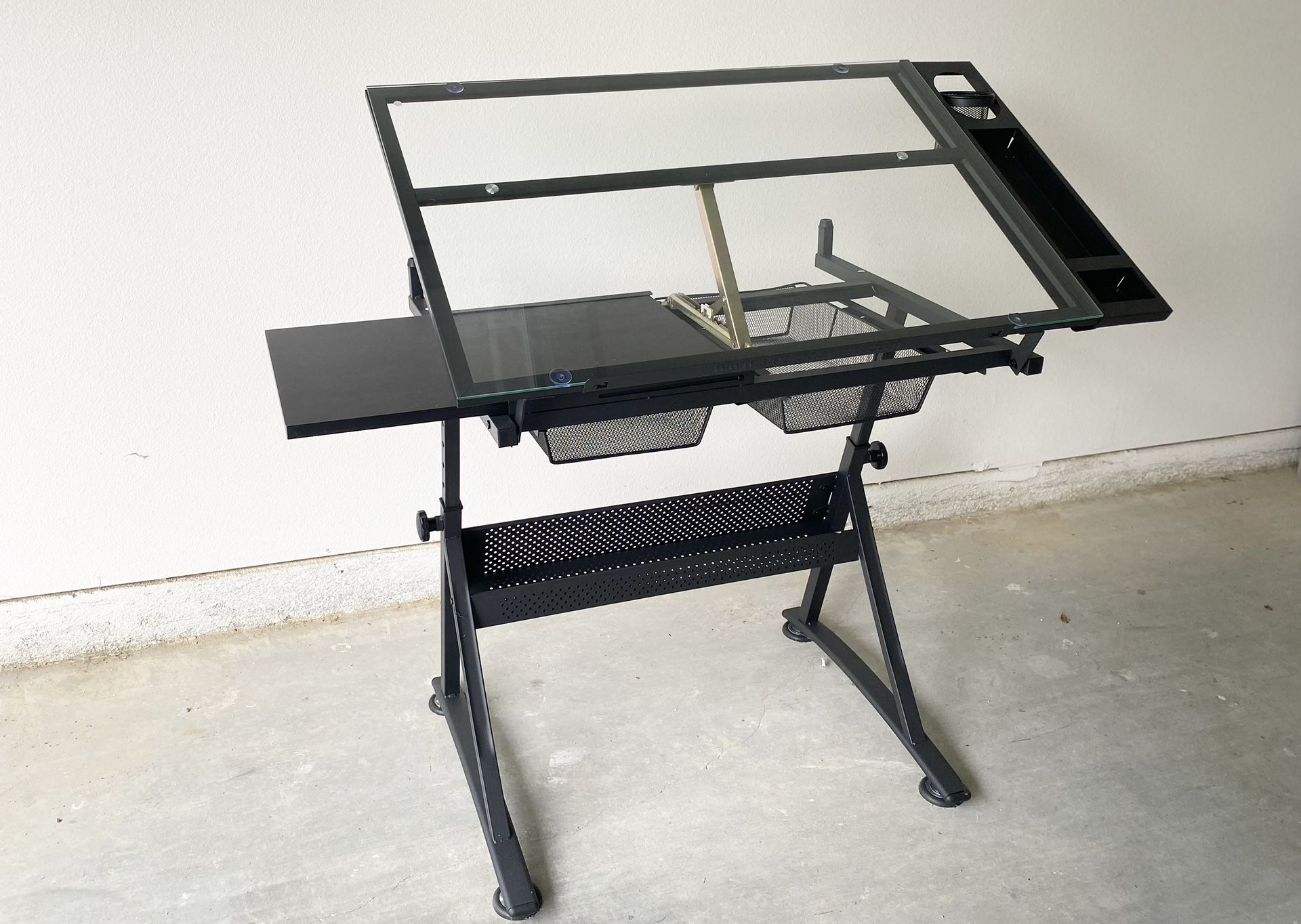 Glass Top Crafting Desk
