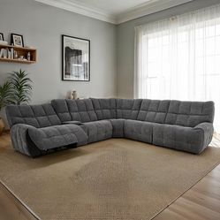 New Chenille Power Sectional Sofa Couch with USB! Includes Free Delivery 🚚! 