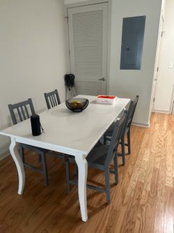 Dining table and chairs