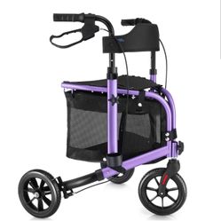 Walker With Wheels And Basket 