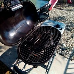 Folding propane grill