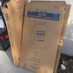 Brand new Uline deluxe plastic a frame sign
