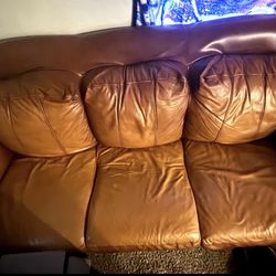 Brown Leather Couch