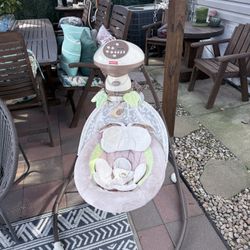 Fisher-Price Sweet Dreams Cradle 'N Swing -  Yellow Puppy And Birds