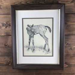 Vintage Limited Edition Signed Horse Print (13.25” x 16.25”)