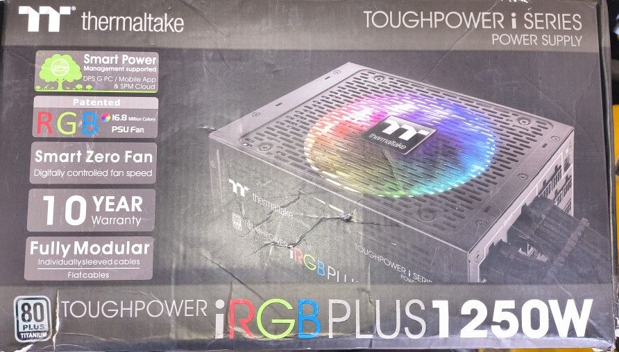 Thermaltake Toughpower iRGB Plus 1250W β 80+ Titanium, Fully Modular (Open Box / Never Used) & Thermaltake TR2 430W β Haswell Ready Power Supply-New