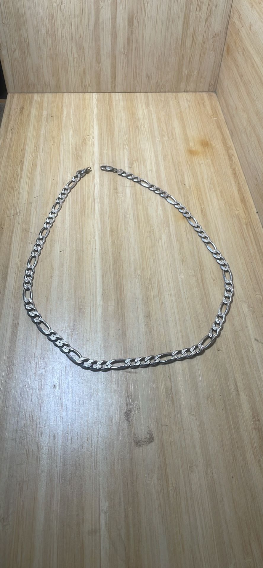 men’s silver necklace 26”