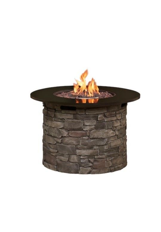 ALLEN + ROTH
Stacked stone Fire Pit Table
36.2-in W 50000-BTU Stacked
Grey Stone Portable Composite
Propane Gas Fire Table