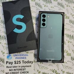SAMSUNG GALAXY S22 PLUS  5G 128GB UNLOCKED.   FREE SMARTWACH/ HEADPHONES. PAY $1 TODAY  REST IN  PAYMENTS.  NO  CREDIT NEEDED  FINANCING  