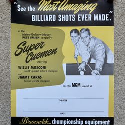 “RARE!” and old 13 Billiard/Pool Posters