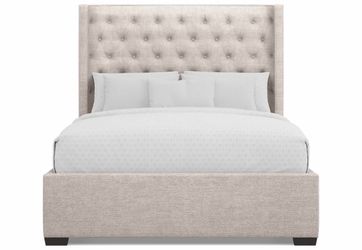Upholstered Wingback Bed with Tufted Headboard & Adjustable Base