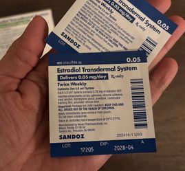 Estrogen patches