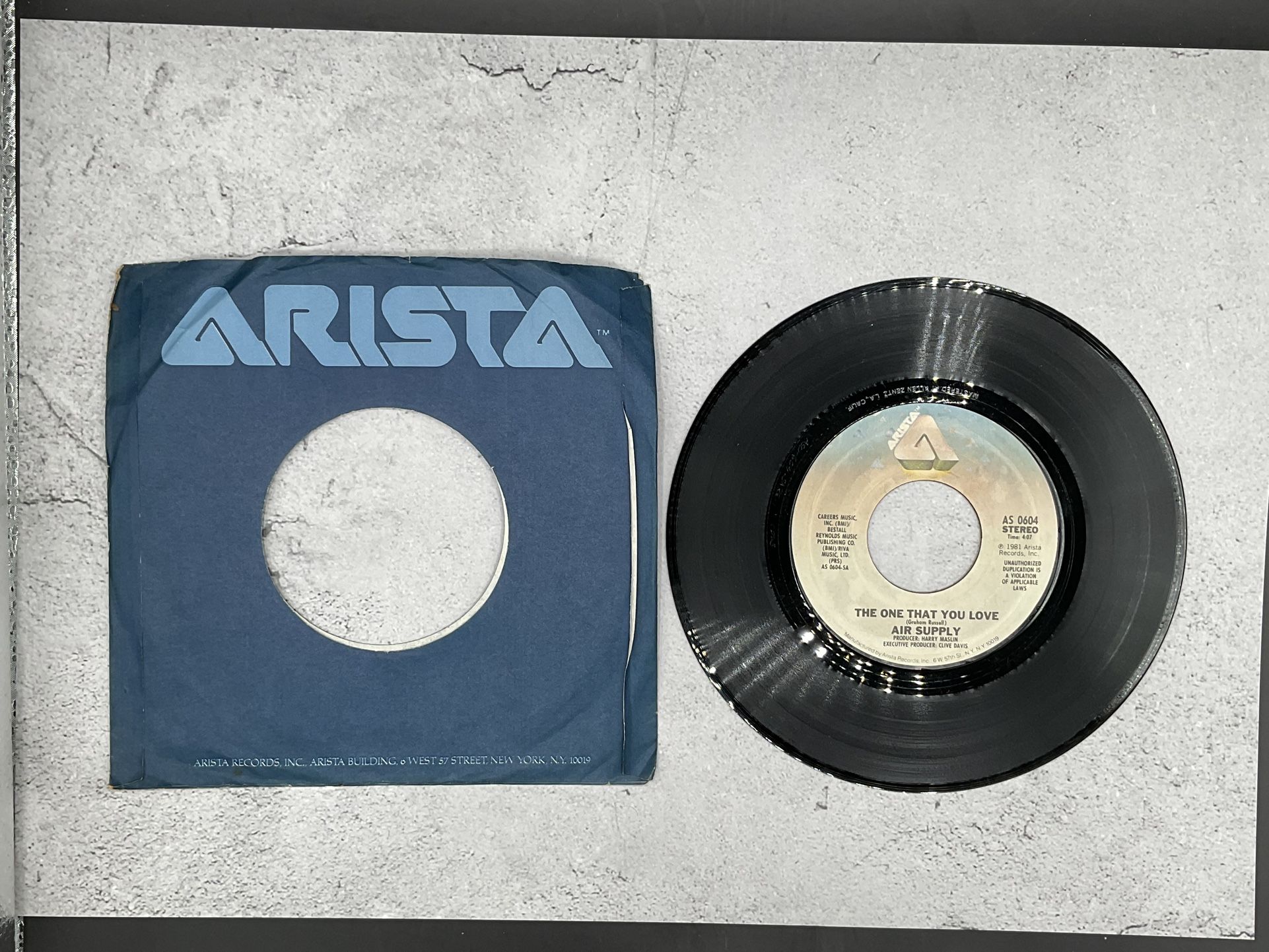 Air Supply “The One That You Love” 45 Vinyl