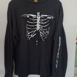 Vintage Skeleton Body Shirt Size Larhe
