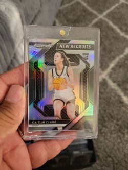 Caitlin clark new recruit draft Pick rookie silver prizm basketball card