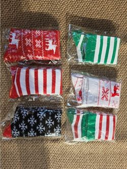6 Pairs(all For $10) Christmas Holiday Socks New Price Firm Corona92879 