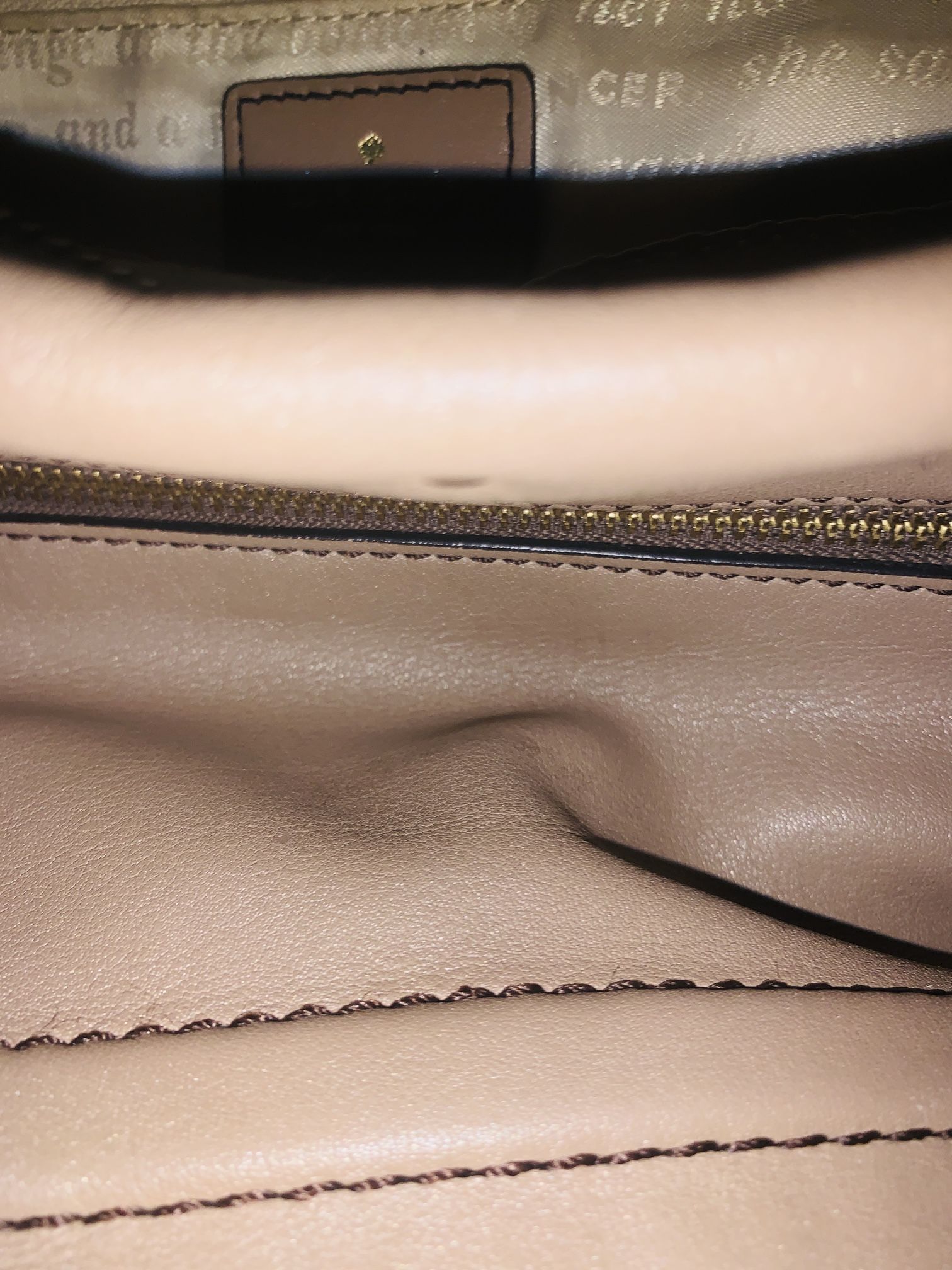 Kate Spade Tan Cream Leather Purse Handbag