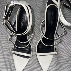 Fashion Nova strappy stiletto sandals