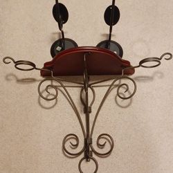Shelf With Candle Holders 