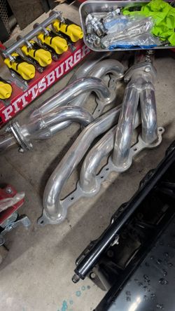 LS swap S10 headers, stainless steel
