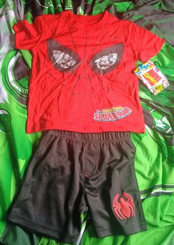 Rare Brand new with tag 2T Spiderman Shorts Set