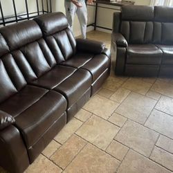 New Recliner Couch And Loveseat! Includes Free Delivery 🚚! 