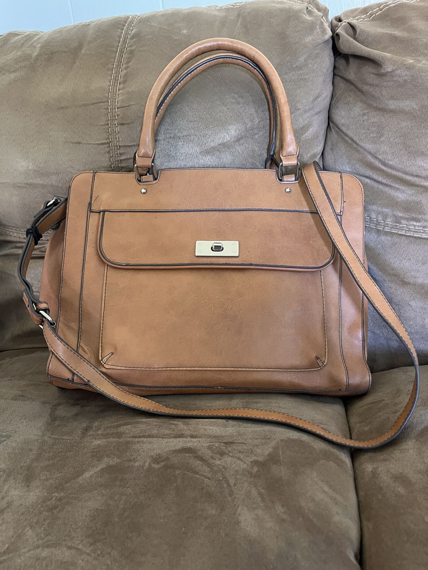 Leather Satchel With Strap