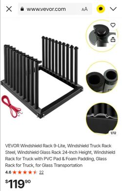 VEVOR 9-Lite Steel Windshield Glass Rack