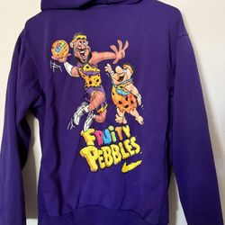 Nike x LeBron Fruity Pebbles Purple Sweatshirt Hoodie - Size Small 