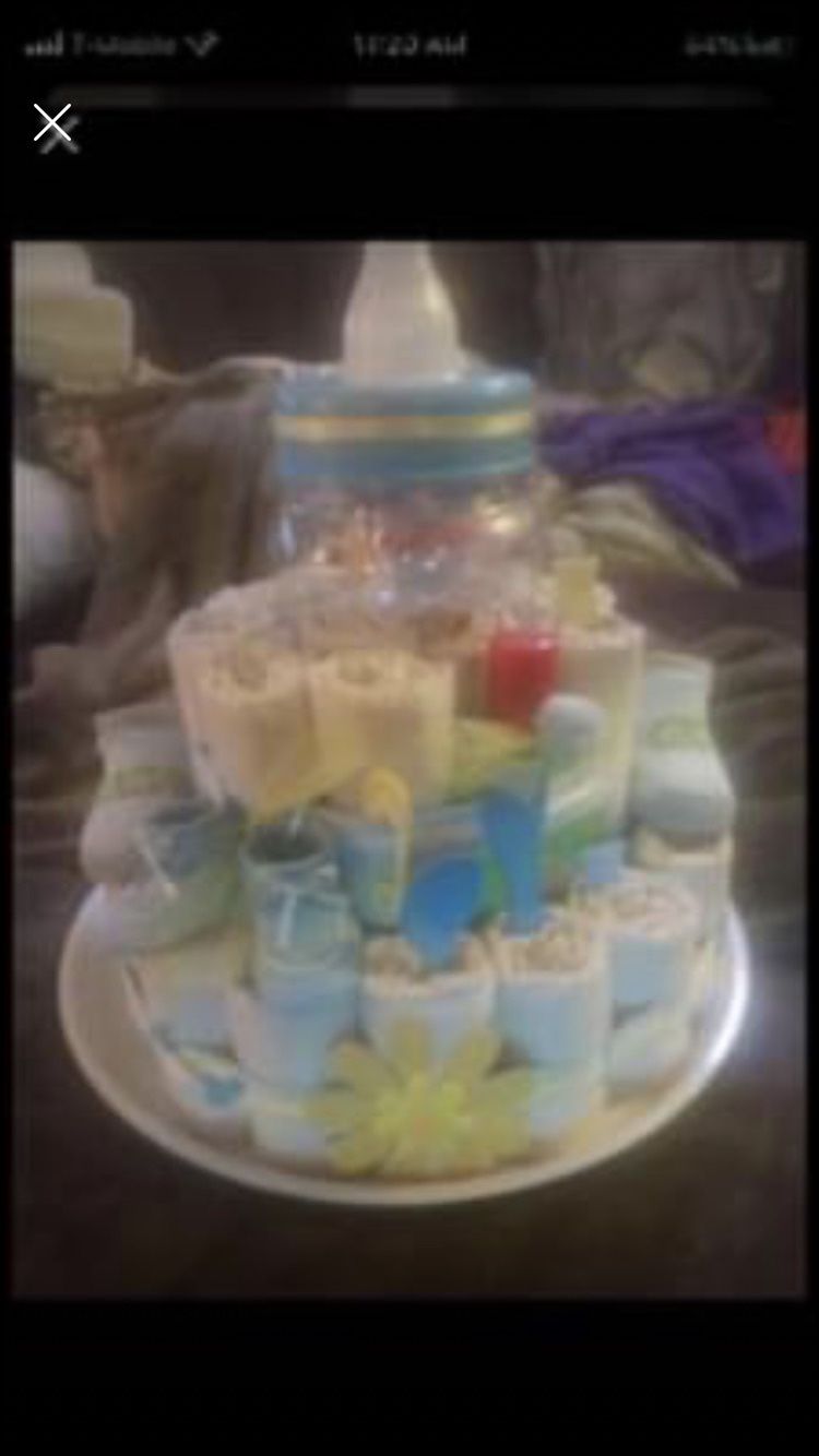 Baby boy diaper cake