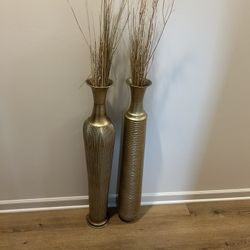 Gold Floor Vases
