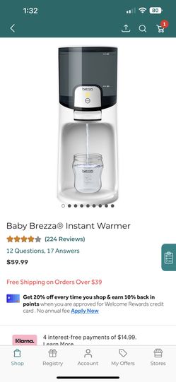 NEW Baby Brezza Instant Bottle Warmer