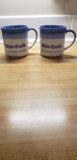 2 Vintage White Castle Mugs