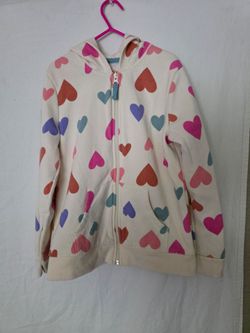 Girls Zip Up Hoodie Sweatshirt Toddler Polka dot Printed