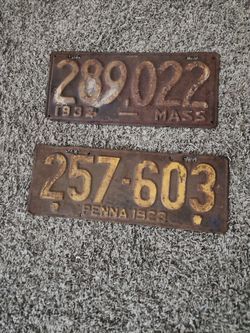 Vintage License plates 