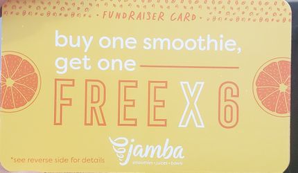 Jamba Juice BOGO free cards